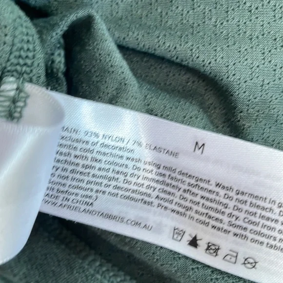 Afriel & Tabris open back olive green exercise top - Picture 8 of 8